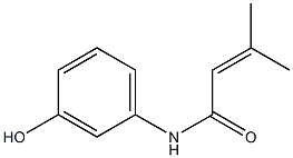 N-(3-hydroxyphenyl)-3-methylbut-2-enamide 结构式