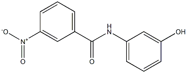 N-(3-hydroxyphenyl)-3-nitrobenzamide Struktur