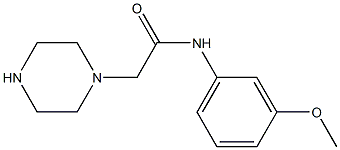 N-(3-methoxyphenyl)-2-(piperazin-1-yl)acetamide,,结构式