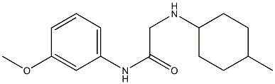 N-(3-methoxyphenyl)-2-[(4-methylcyclohexyl)amino]acetamide 化学構造式