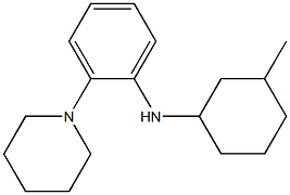 N-(3-methylcyclohexyl)-2-(piperidin-1-yl)aniline,,结构式