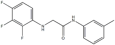 N-(3-methylphenyl)-2-[(2,3,4-trifluorophenyl)amino]acetamide,,结构式