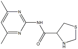 N-(4,6-dimethylpyrimidin-2-yl)-1,3-thiazolidine-4-carboxamide Structure