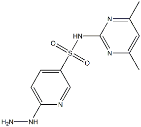 N-(4,6-dimethylpyrimidin-2-yl)-6-hydrazinylpyridine-3-sulfonamide Struktur