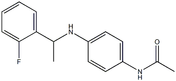N-(4-{[1-(2-fluorophenyl)ethyl]amino}phenyl)acetamide Struktur