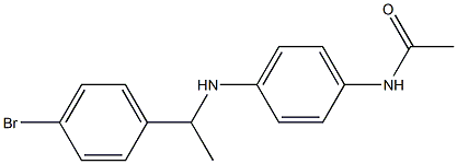 N-(4-{[1-(4-bromophenyl)ethyl]amino}phenyl)acetamide 化学構造式