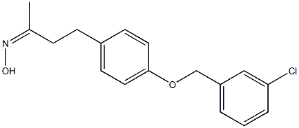 N-(4-{4-[(3-chlorophenyl)methoxy]phenyl}butan-2-ylidene)hydroxylamine,,结构式