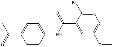 N-(4-acetylphenyl)-2-bromo-5-methoxybenzamide,,结构式