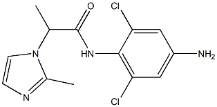 N-(4-amino-2,6-dichlorophenyl)-2-(2-methyl-1H-imidazol-1-yl)propanamide Struktur