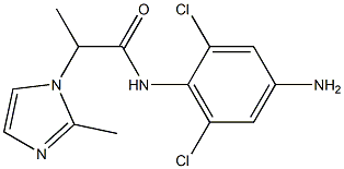 N-(4-amino-2,6-dichlorophenyl)-2-(2-methyl-1H-imidazol-1-yl)propanamide,,结构式