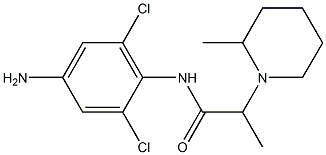 N-(4-amino-2,6-dichlorophenyl)-2-(2-methylpiperidin-1-yl)propanamide Struktur