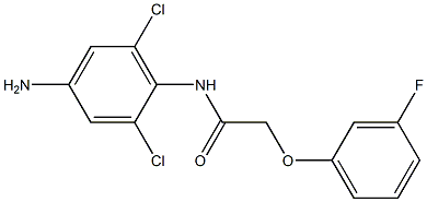 N-(4-amino-2,6-dichlorophenyl)-2-(3-fluorophenoxy)acetamide,,结构式