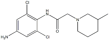 N-(4-amino-2,6-dichlorophenyl)-2-(3-methylpiperidin-1-yl)acetamide Struktur