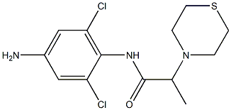 N-(4-amino-2,6-dichlorophenyl)-2-(thiomorpholin-4-yl)propanamide Struktur