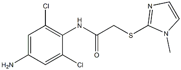 N-(4-amino-2,6-dichlorophenyl)-2-[(1-methyl-1H-imidazol-2-yl)sulfanyl]acetamide Structure