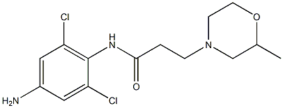 N-(4-amino-2,6-dichlorophenyl)-3-(2-methylmorpholin-4-yl)propanamide Struktur