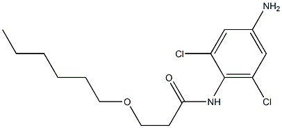 N-(4-amino-2,6-dichlorophenyl)-3-(hexyloxy)propanamide Struktur