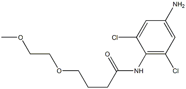 N-(4-amino-2,6-dichlorophenyl)-4-(2-methoxyethoxy)butanamide 结构式