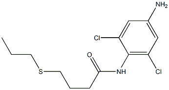 N-(4-amino-2,6-dichlorophenyl)-4-(propylsulfanyl)butanamide 化学構造式