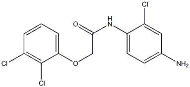 N-(4-amino-2-chlorophenyl)-2-(2,3-dichlorophenoxy)acetamide,,结构式