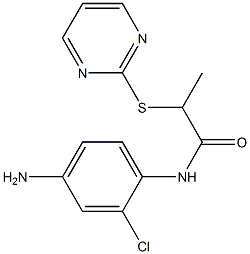 N-(4-amino-2-chlorophenyl)-2-(pyrimidin-2-ylsulfanyl)propanamide Struktur