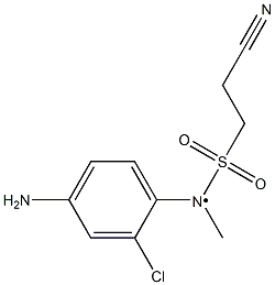 N-(4-amino-2-chlorophenyl)-2-cyano-N-methylethane-1-sulfonamido Structure