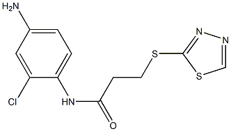 N-(4-amino-2-chlorophenyl)-3-(1,3,4-thiadiazol-2-ylsulfanyl)propanamide Structure