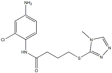 N-(4-amino-2-chlorophenyl)-4-[(4-methyl-4H-1,2,4-triazol-3-yl)sulfanyl]butanamide Struktur