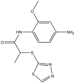 N-(4-amino-2-methoxyphenyl)-2-(1,3,4-thiadiazol-2-ylsulfanyl)propanamide Struktur