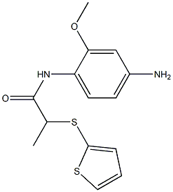 N-(4-amino-2-methoxyphenyl)-2-(thiophen-2-ylsulfanyl)propanamide Struktur