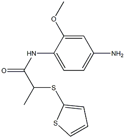 N-(4-amino-2-methoxyphenyl)-2-(thiophen-2-ylsulfanyl)propanamide,,结构式