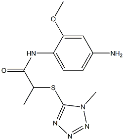 N-(4-amino-2-methoxyphenyl)-2-[(1-methyl-1H-1,2,3,4-tetrazol-5-yl)sulfanyl]propanamide Structure