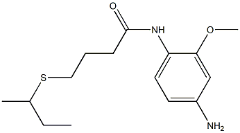 N-(4-amino-2-methoxyphenyl)-4-(butan-2-ylsulfanyl)butanamide 化学構造式