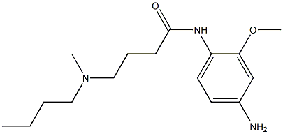 N-(4-amino-2-methoxyphenyl)-4-[butyl(methyl)amino]butanamide Struktur