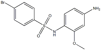 N-(4-amino-2-methoxyphenyl)-4-bromobenzene-1-sulfonamide 化学構造式