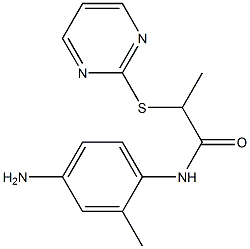 N-(4-amino-2-methylphenyl)-2-(pyrimidin-2-ylsulfanyl)propanamide 结构式