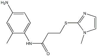 N-(4-amino-2-methylphenyl)-3-[(1-methyl-1H-imidazol-2-yl)sulfanyl]propanamide Structure