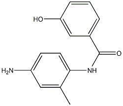 N-(4-amino-2-methylphenyl)-3-hydroxybenzamide 化学構造式