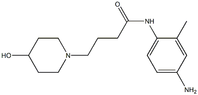 N-(4-amino-2-methylphenyl)-4-(4-hydroxypiperidin-1-yl)butanamide,,结构式