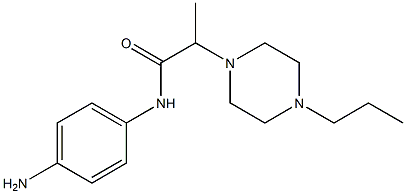 N-(4-aminophenyl)-2-(4-propylpiperazin-1-yl)propanamide 化学構造式