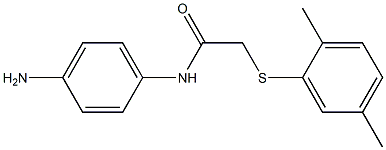 N-(4-aminophenyl)-2-[(2,5-dimethylphenyl)sulfanyl]acetamide Structure