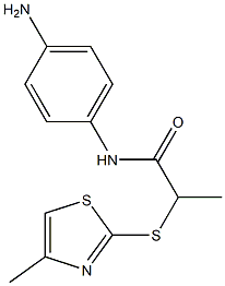 N-(4-aminophenyl)-2-[(4-methyl-1,3-thiazol-2-yl)sulfanyl]propanamide Struktur