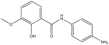 N-(4-aminophenyl)-2-hydroxy-3-methoxybenzamide 化学構造式