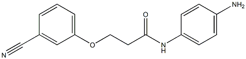 N-(4-aminophenyl)-3-(3-cyanophenoxy)propanamide 化学構造式