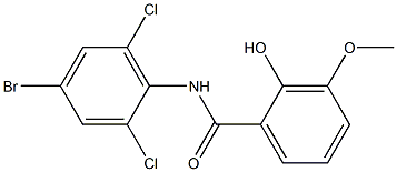 N-(4-bromo-2,6-dichlorophenyl)-2-hydroxy-3-methoxybenzamide Structure