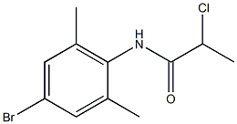 N-(4-bromo-2,6-dimethylphenyl)-2-chloropropanamide 化学構造式