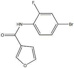 N-(4-bromo-2-fluorophenyl)-3-furamide 结构式