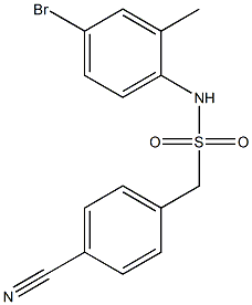 N-(4-bromo-2-methylphenyl)-1-(4-cyanophenyl)methanesulfonamide Structure