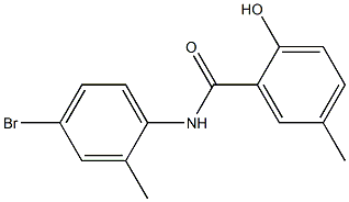 N-(4-bromo-2-methylphenyl)-2-hydroxy-5-methylbenzamide 结构式