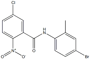 N-(4-bromo-2-methylphenyl)-5-chloro-2-nitrobenzamide Struktur